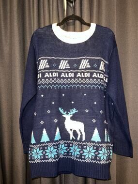 Ugly Christmas Sweater Xmas Size Large Aldi